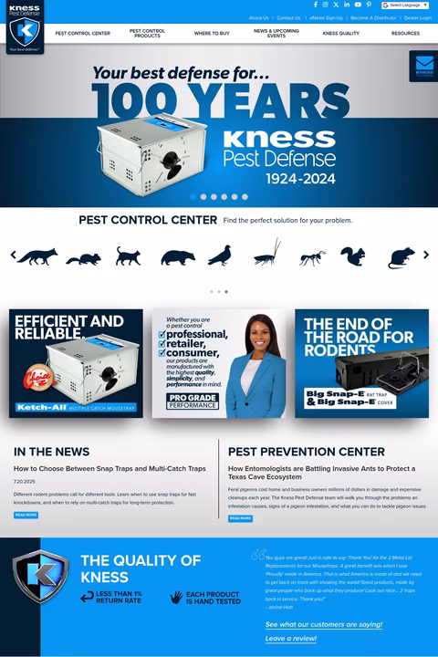 Kness-Pest-Defense Homepage 1440px