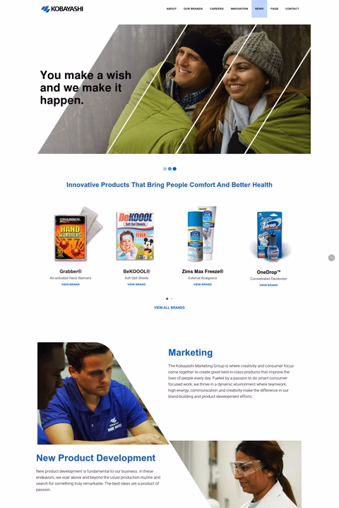 Kobayashi-Healthcare-International Homepage 1440px