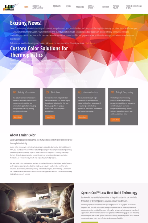 Lanier-Color-Company Homepage 1440px