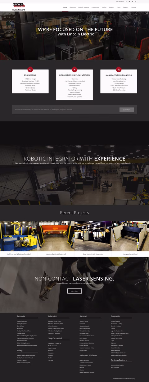 Lincoln-Electric-Automation Homepage 1440px