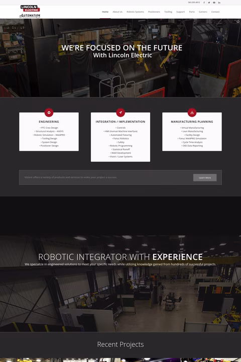 Lincoln-Electric-Automation Homepage 1440px