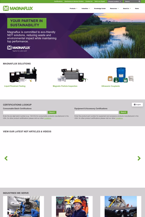 Magnaflux Homepage 1440px