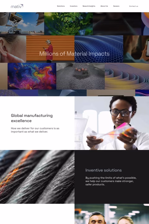 Mativ Homepage 1440px