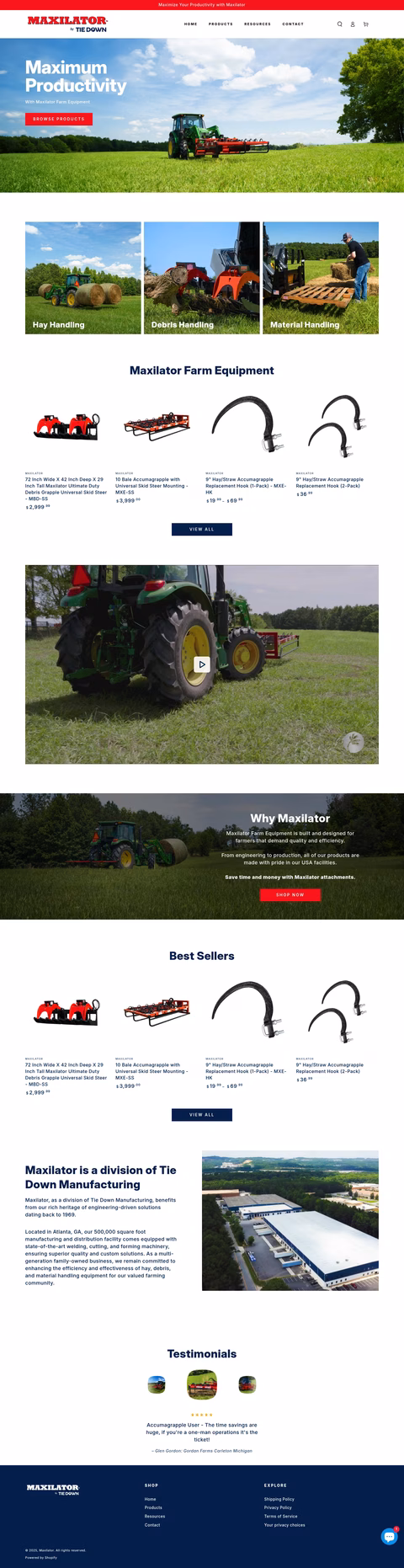 Maxilator-Equipment Homepage 1440px