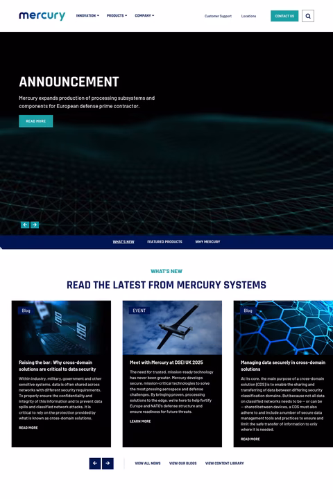Mercury-Systems Homepage 1440px
