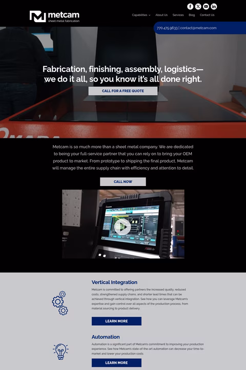 Metcam Homepage 1440px