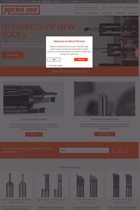 Micro-100-Tool Homepage 1440px