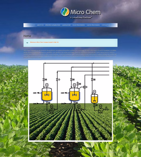 Micro-Chem-Company Homepage 1440px