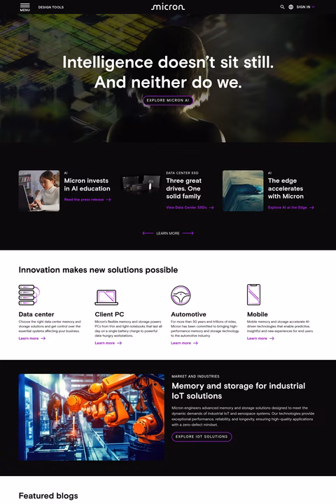 Micron-Technology Homepage 1440px