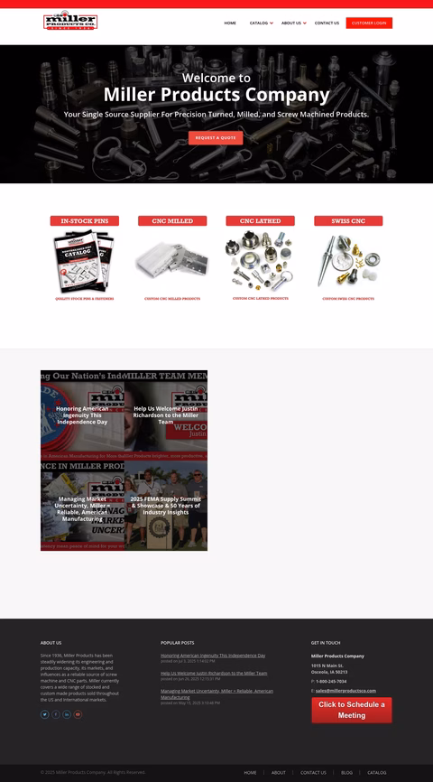 Miller-Products-Company Homepage 1440px