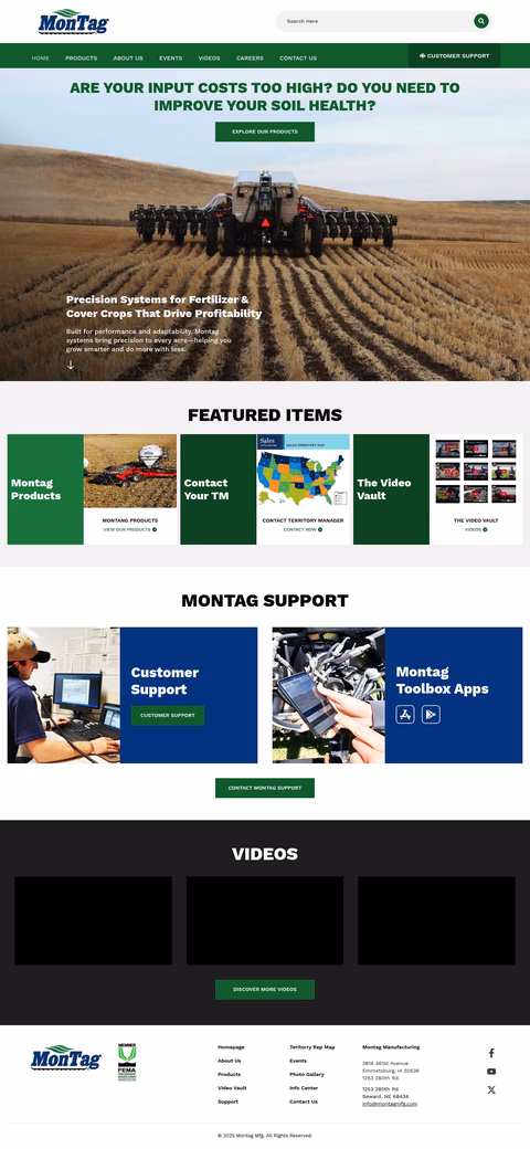 Montag-Manufacturing Homepage 1440px