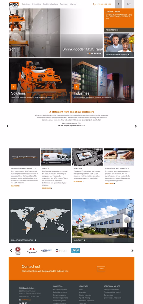 Msk-Covertech Homepage 1440px