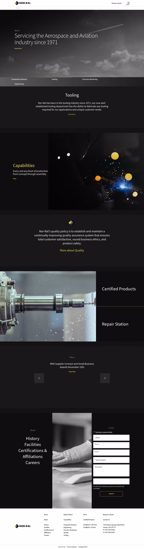 Nor-Ral Homepage 1440px