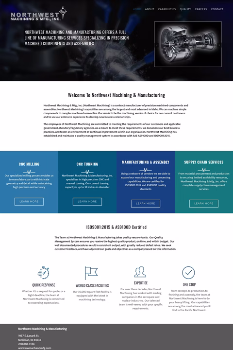 Northwest-Machining-Manufacturing Homepage 1440px