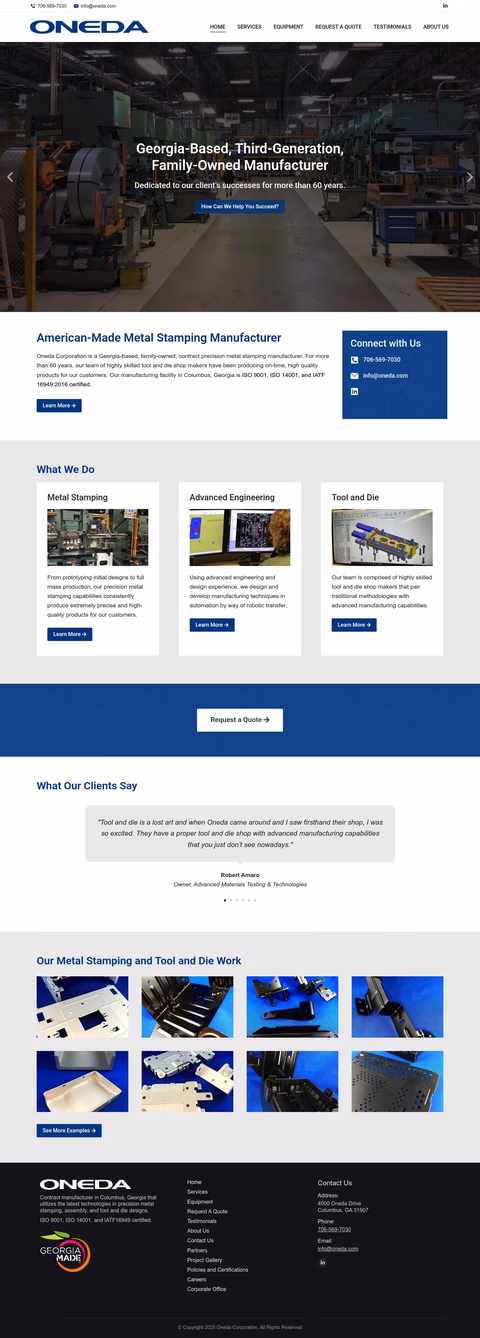 Oneda Homepage 1440px