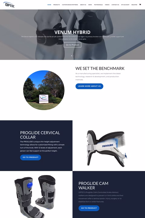 Optec-Usa Homepage 1440px