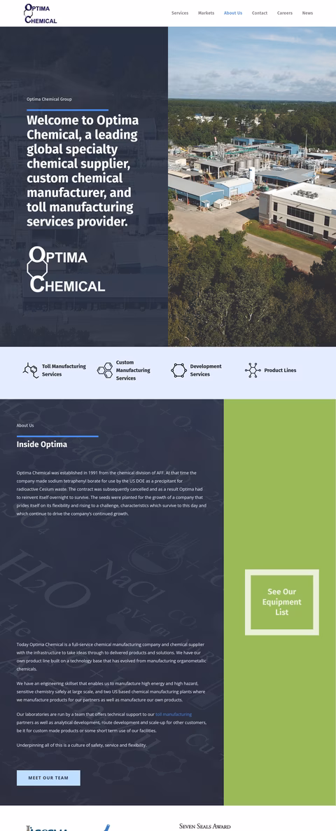 Optima-Chemical Homepage 1440px