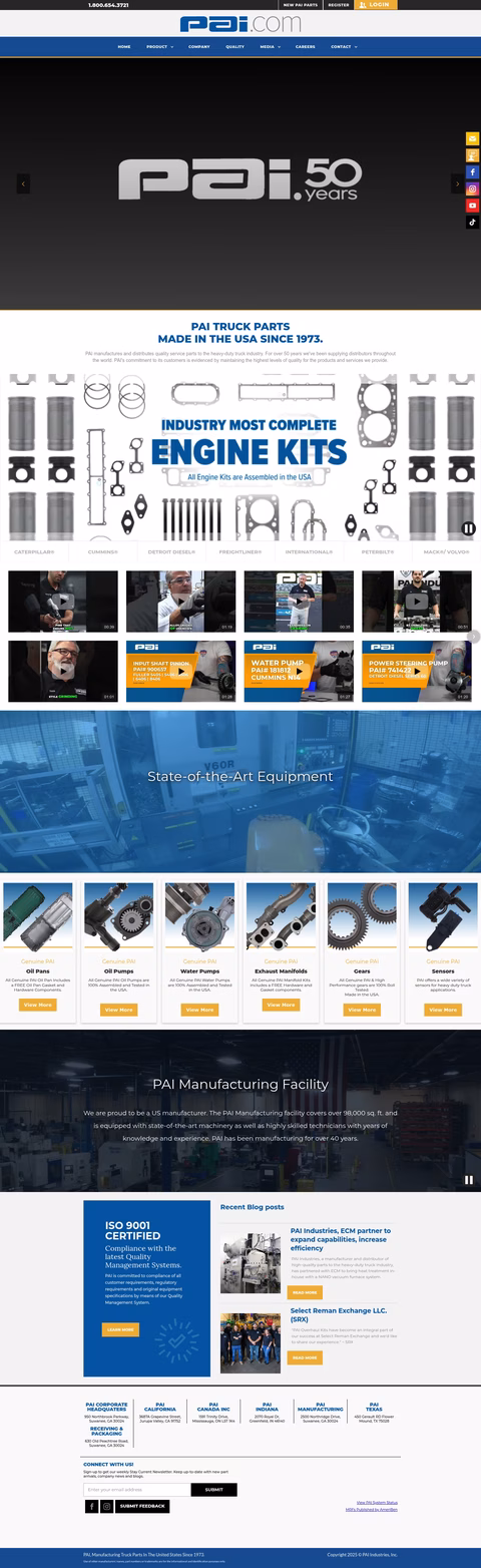 Pai-Industries Homepage 1440px