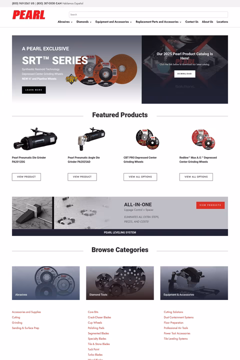 Pearl-Abrasive Homepage 1440px