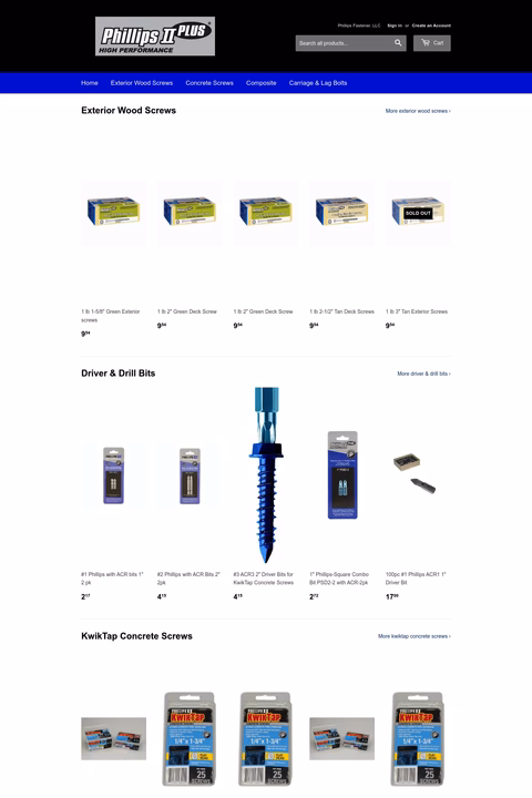 Phillips-Fastener Homepage 1440px