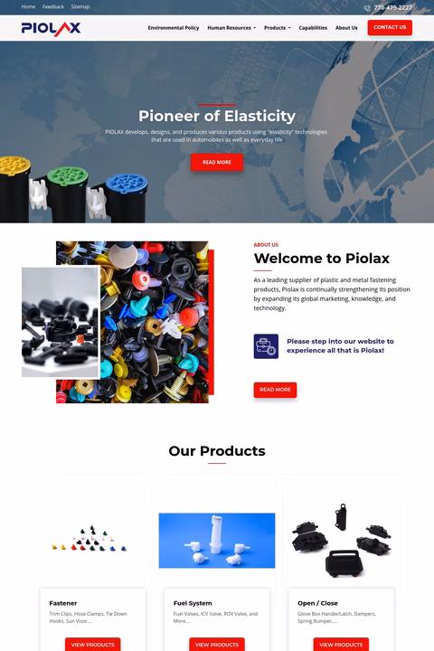 Piolax Homepage 1440px