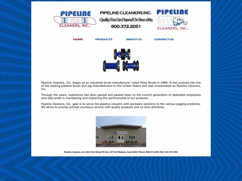 Pipeline-Cleaners-Inc Homepage 1440px