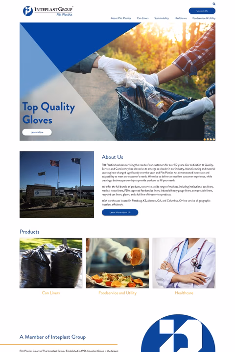 Pitt-Plastics Homepage 1440px