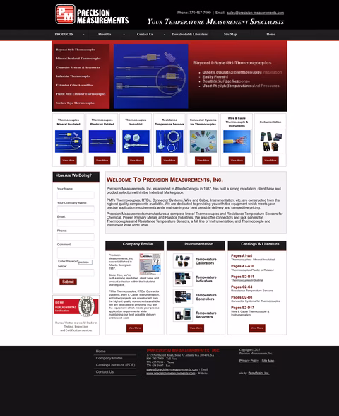 Precision-Measurements Homepage 1440px