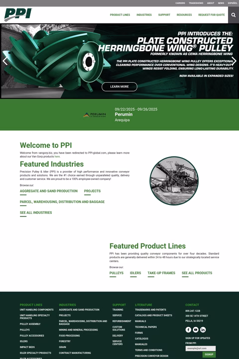 Precision-Pulley-Idler Homepage 1440px