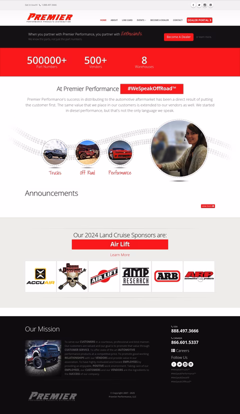 Premier-Performance Homepage 1440px