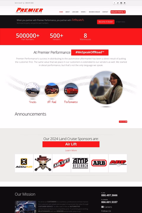 Premier-Performance Homepage 1440px