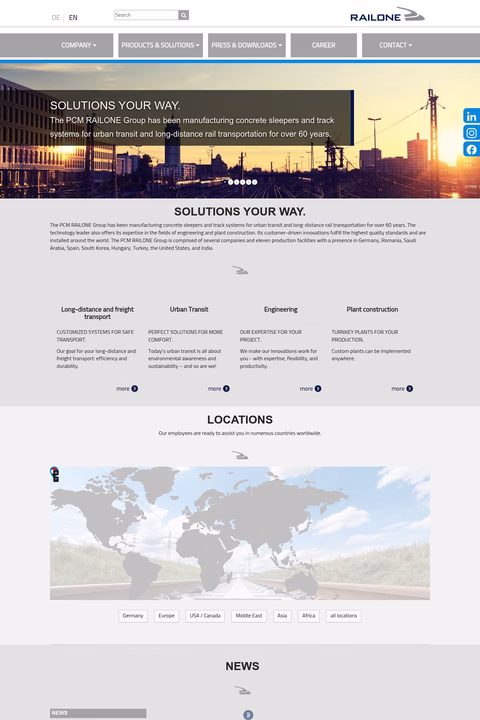 Railone Homepage 1440px