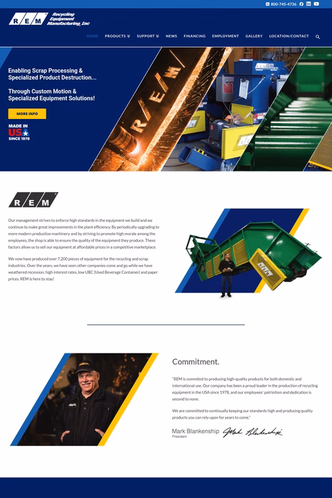 Recycling-Equipment-Manufacturing Homepage 1440px