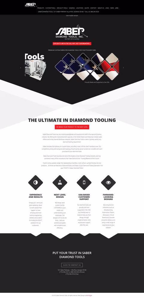 Saber-Diamond-Tools Homepage 1440px