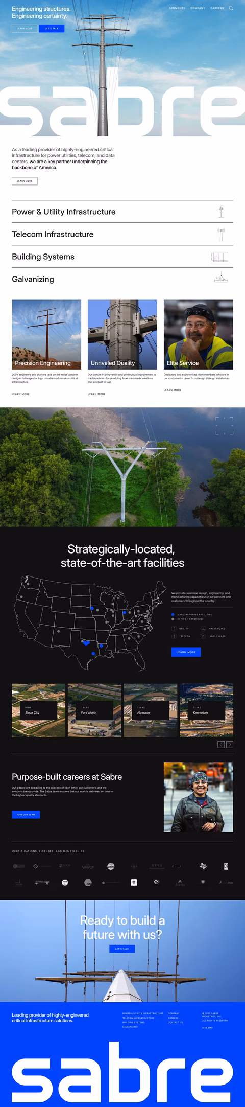 Sabre-Industries Homepage 1440px