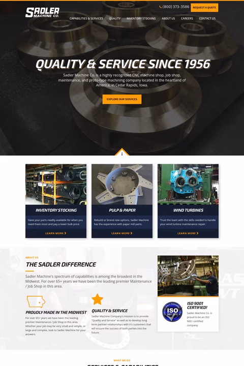 Sadler-Machine-Company Homepage 1440px