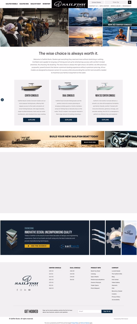 Sailfish-Boats Homepage 1440px