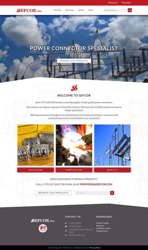 Sefcor Homepage 1440px