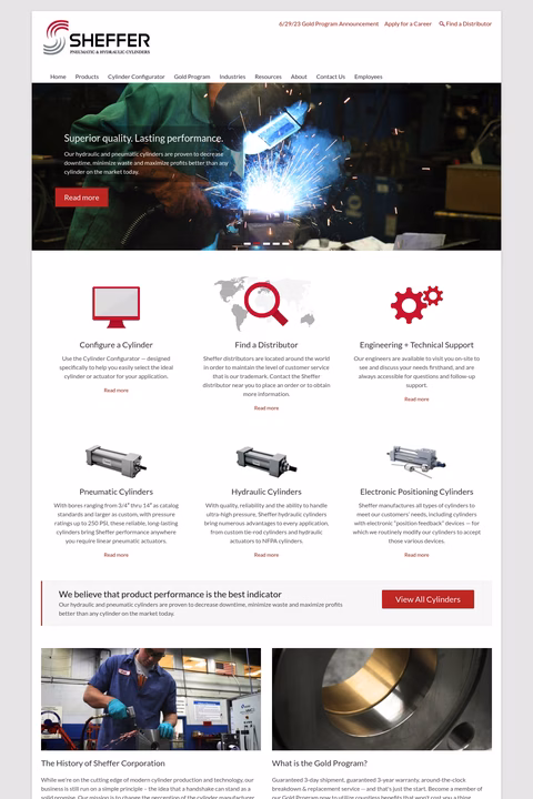 Sheffer-Corporation Homepage 1440px