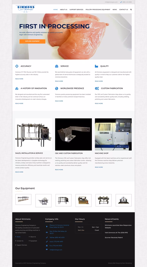 Simmons-Engineering-Company Homepage 1440px