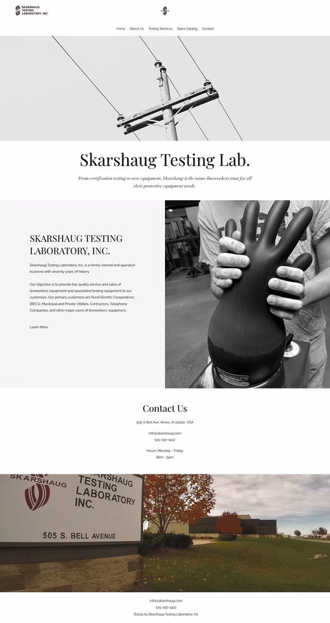 Skarshaug-Testing-Laboratory Homepage 1440px