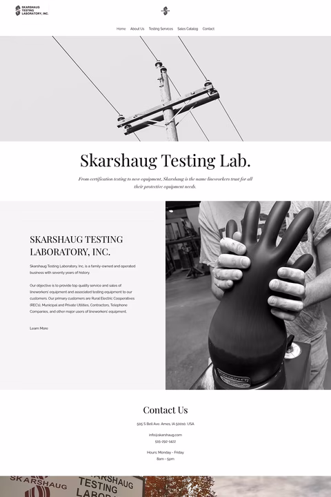 Skarshaug-Testing-Laboratory Homepage 1440px