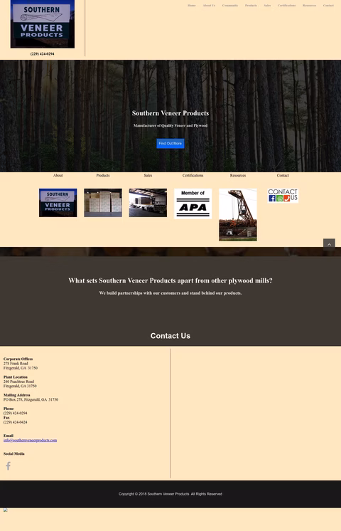 Southern-Veneer-Products Homepage 1440px