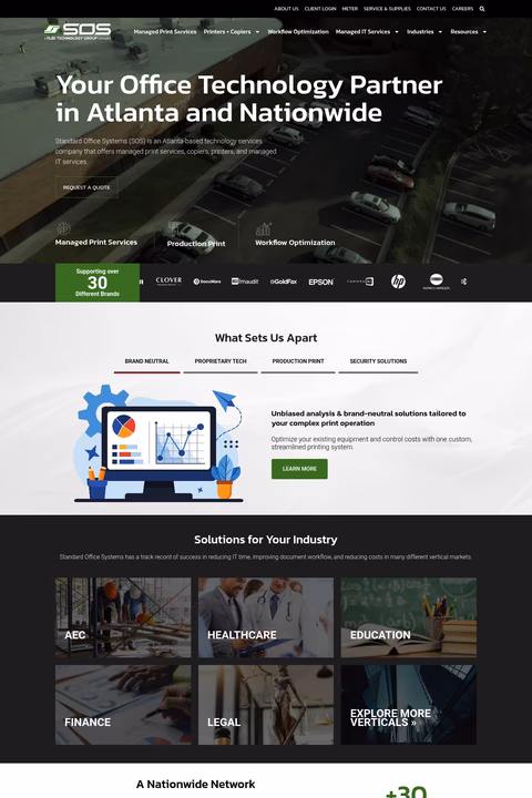 Standard-Office-Systems Homepage 1440px