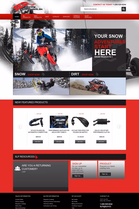 Starting-Line-Products Homepage 1440px