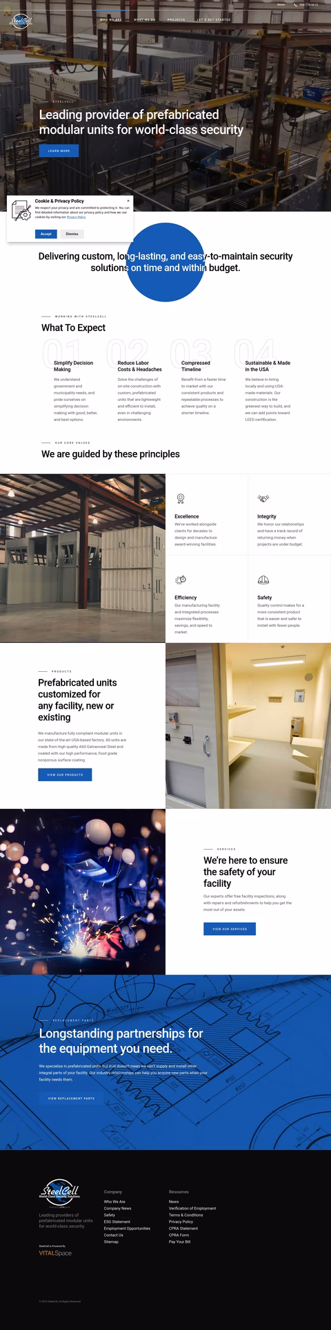 Steelcell Homepage 1440px