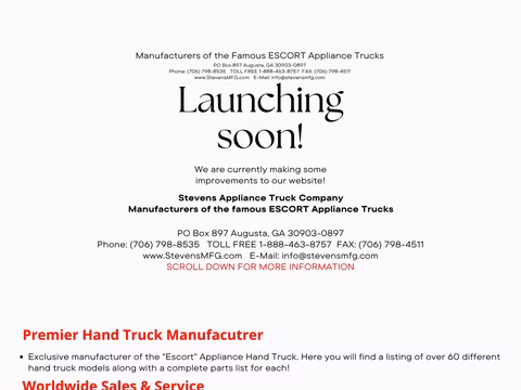 Stevens-Appliance-Truck-Company Homepage 1440px