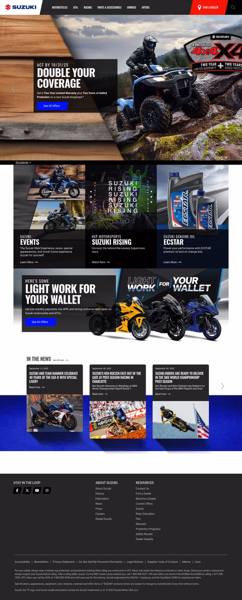 Suzuki-Motor-Usa Homepage 1440px