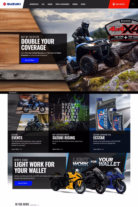Suzuki-Motor-Usa Homepage 1440px