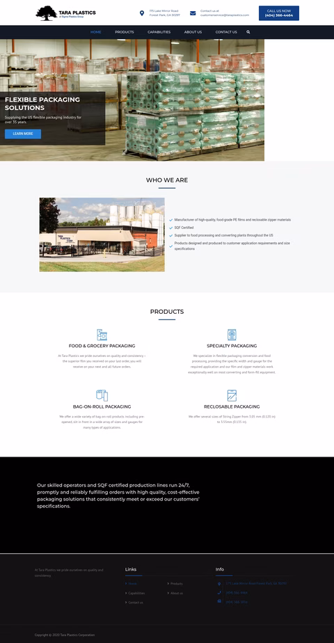 Tara-Plastics Homepage 1440px